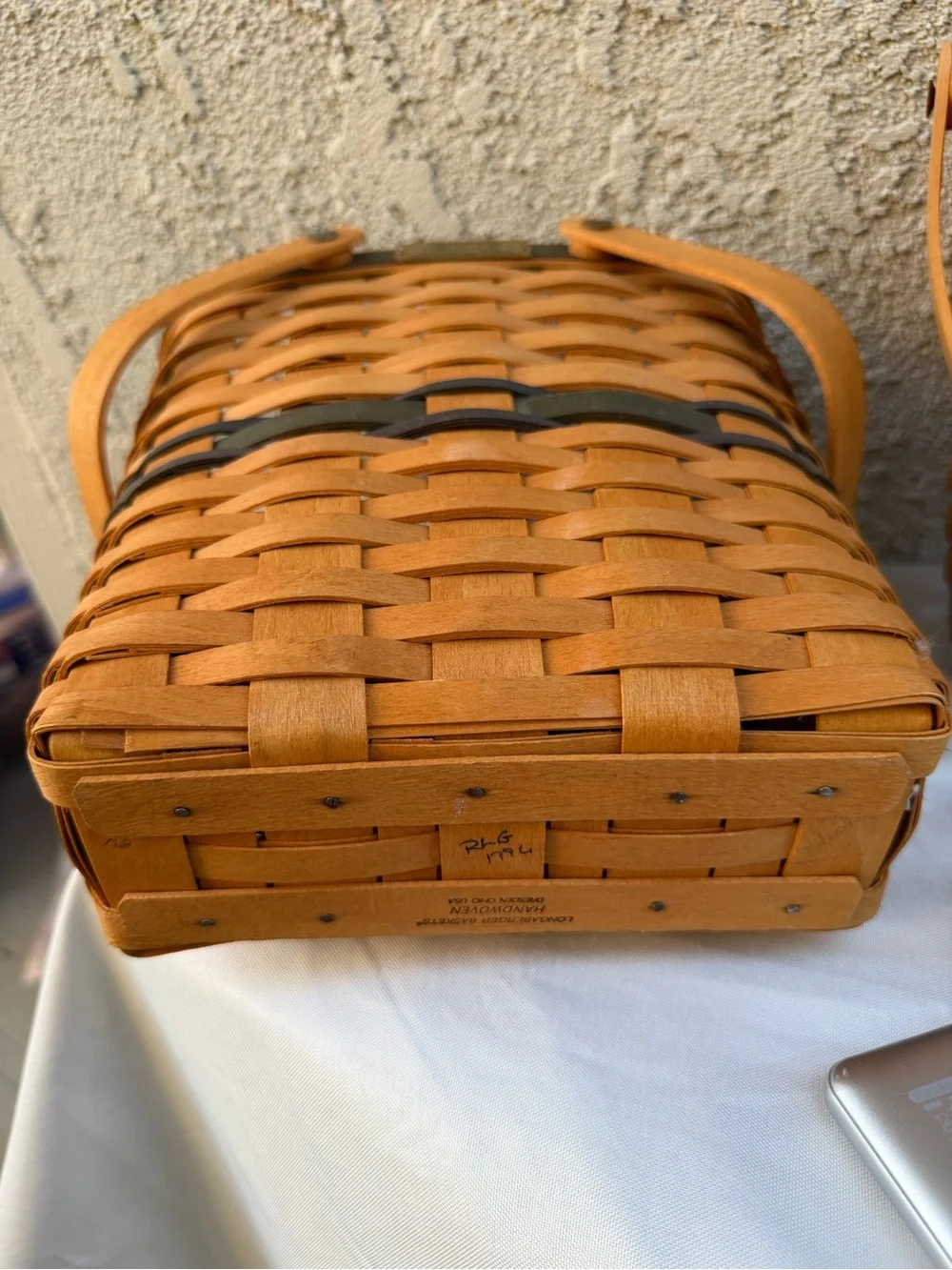 Longaberger Collectors Club Membership Basket 1996 Charter Member & Glad Tidings